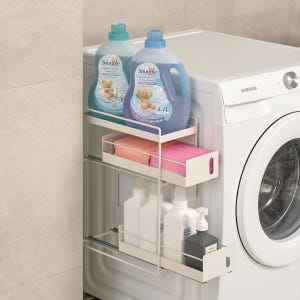 [공중부양 선반] 코드리빙 틈새 수납 세탁기 세탁실 무타공 슬림핏 자석 ... 실사용 후기 | 효과 있을까? - 상품 이미지 3