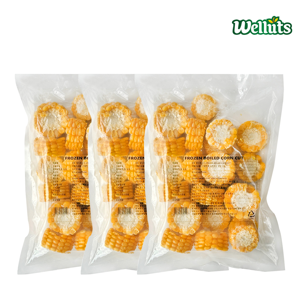 웰루츠 냉동 절단 옥수수 1kg, 3개 - 상품 이미지