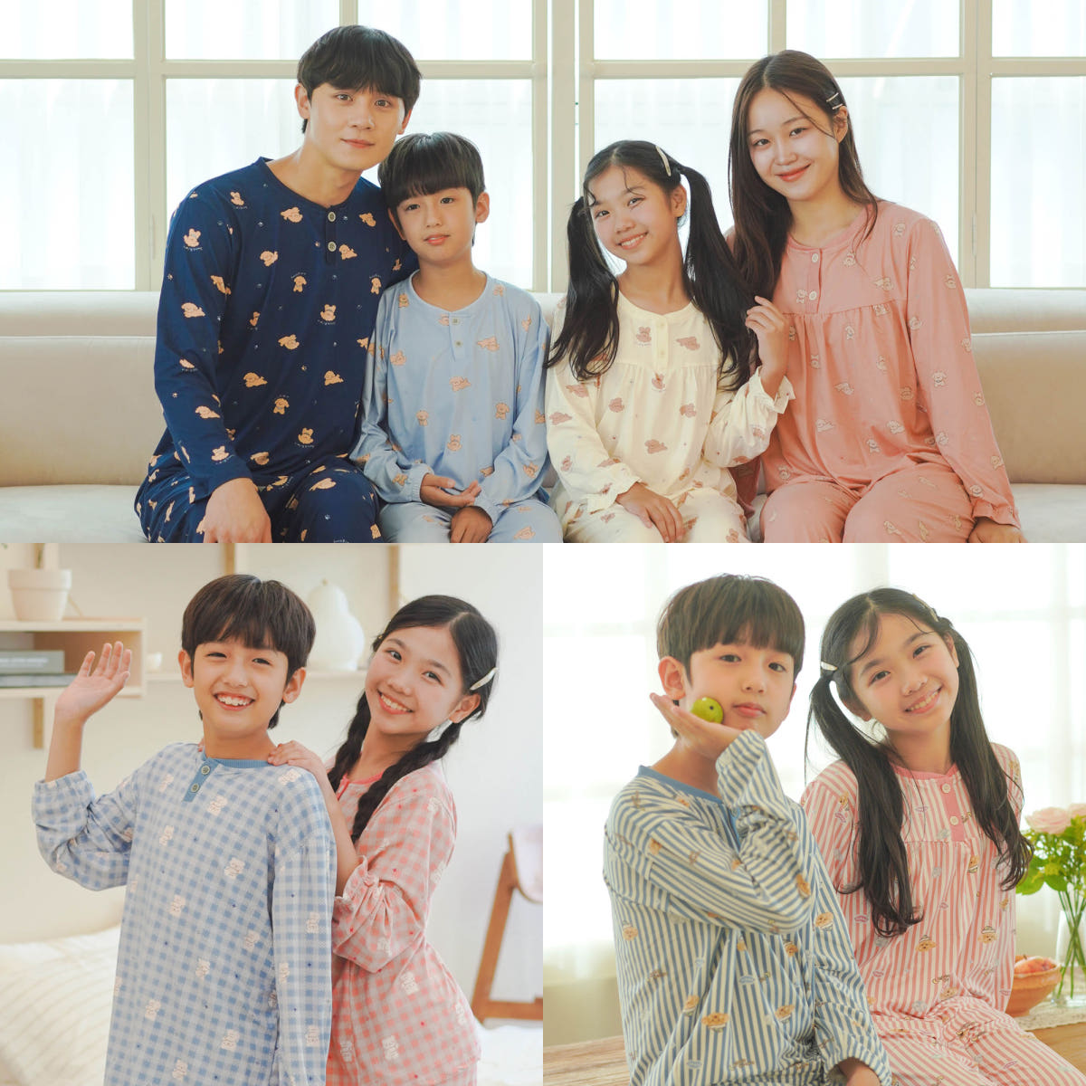 잠비스 폭스클럽 가을 겨울 키즈 파자마 상하세트 피치기모 양기모