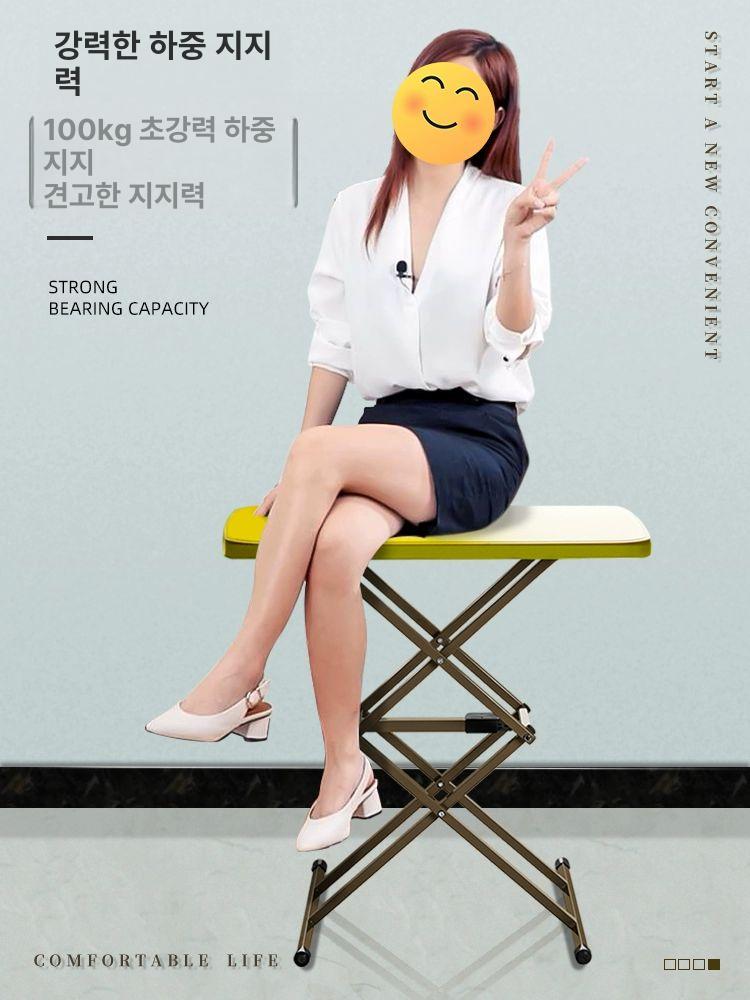 리프팅 테이블 접이식 협탁 쇼파 조절 다용도 탁자 확장형 높은소파 펜 슬롯 없는 직사각형 64x45 A - 상세 이미지 4