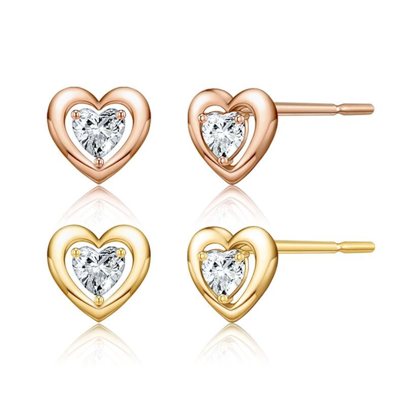 [슈퍼특가] 14k 듀이 하트 귀걸이