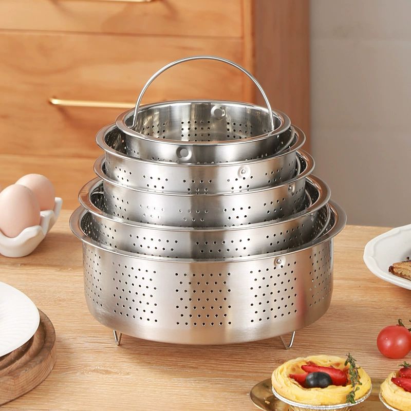 저당밥 트레이 채반 분리형 분리 혈당조절 찜통 플레이트 저당밥솥 계란찜기 단손잡이 발 추가 304 13.8CM - 상세 이미지 5
