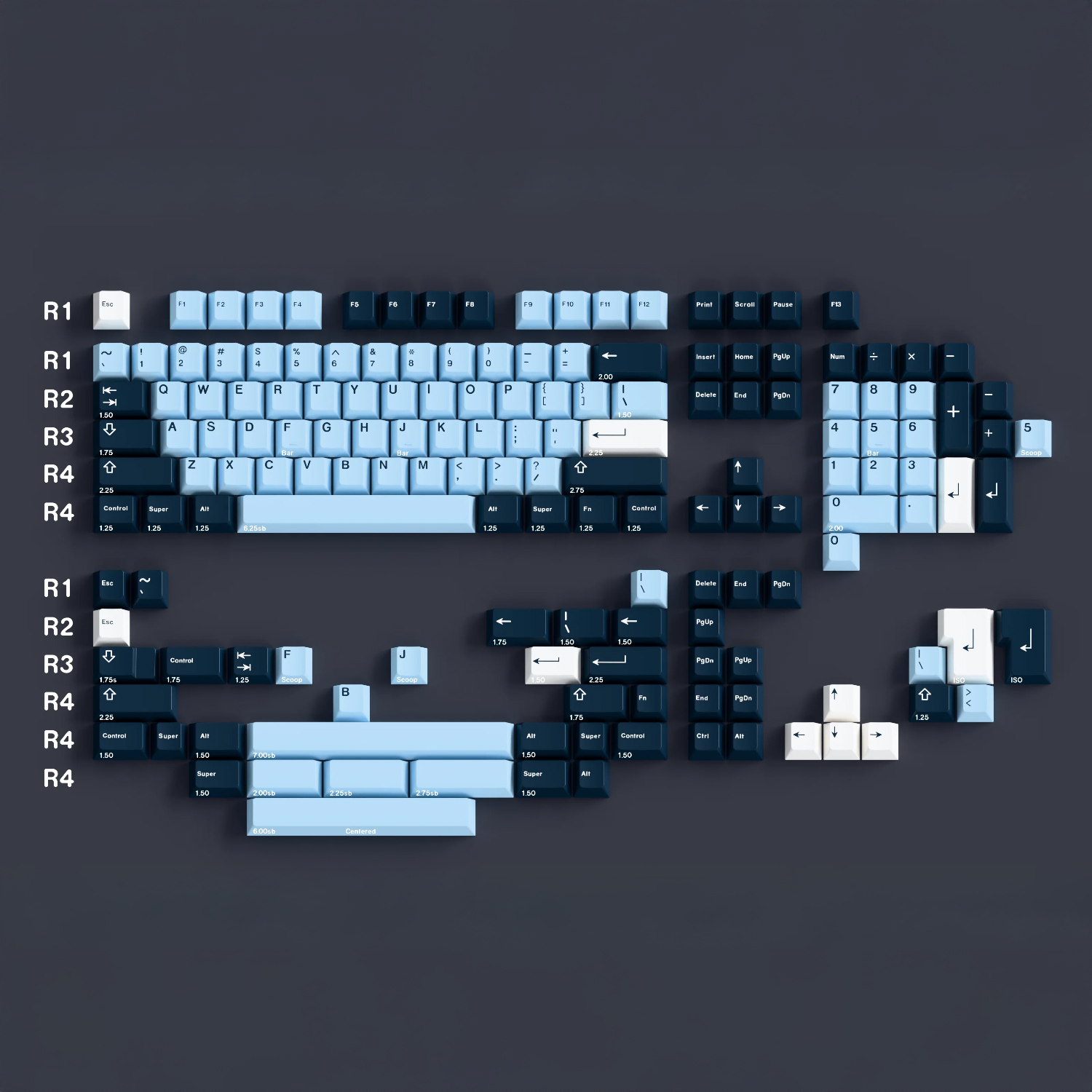 GMK CYL Mizu R2 키캡 베이스킷 - 상품 이미지