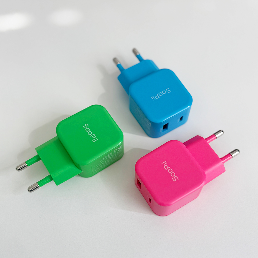 N배송 비비드 컬러 USB A C타입 25W 듀얼 초고속 충전기 PD PPS - 상세 이미지 2