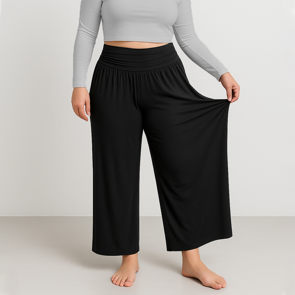 가을 편한 빅사이즈 와이드팬츠 하이웨스트 슬랙스 일자바지 키작녀 엄마 작업복