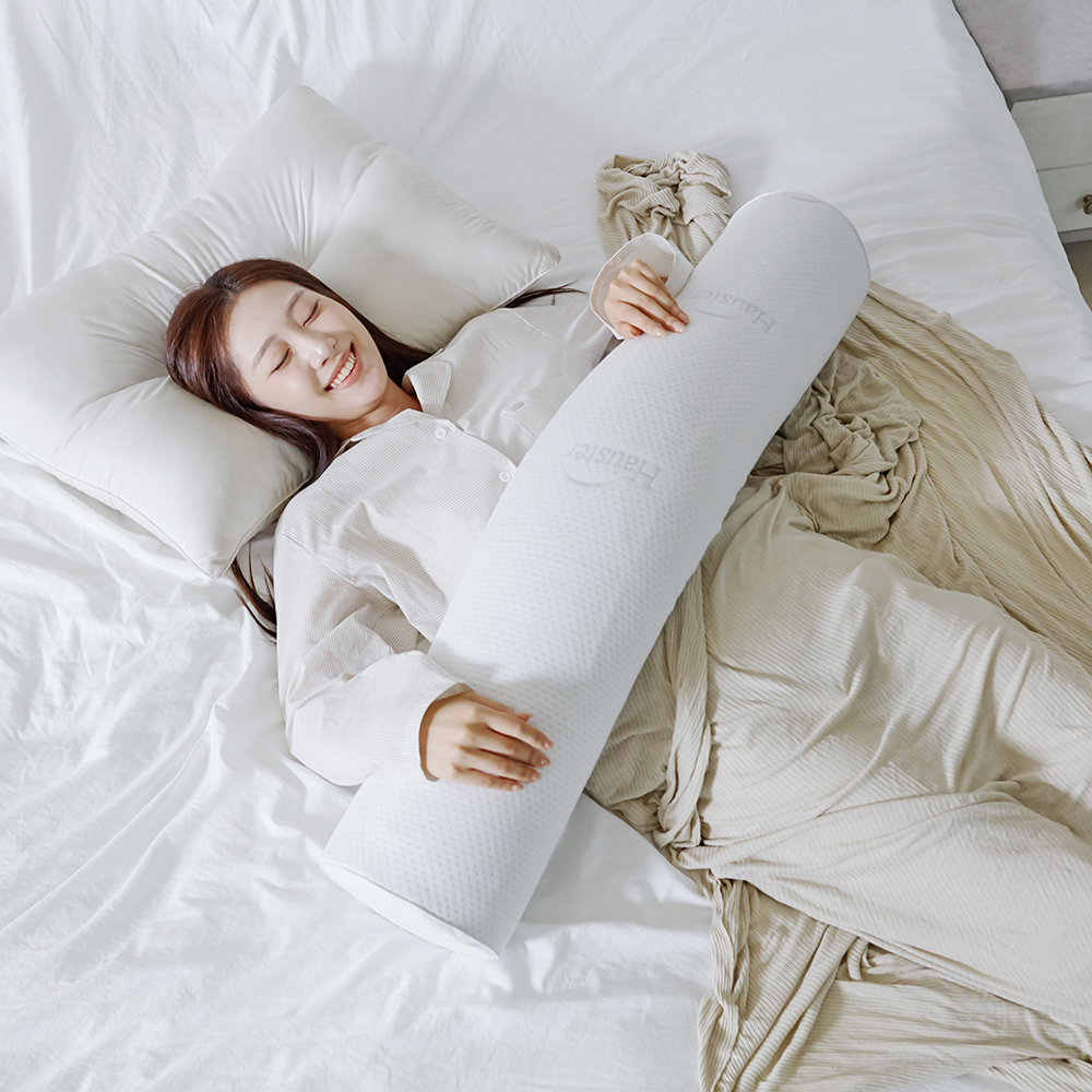 하우스터 바디필로우 천연 라텍스 원형 대형 롱쿠션 안고자는 긴베개 100cm