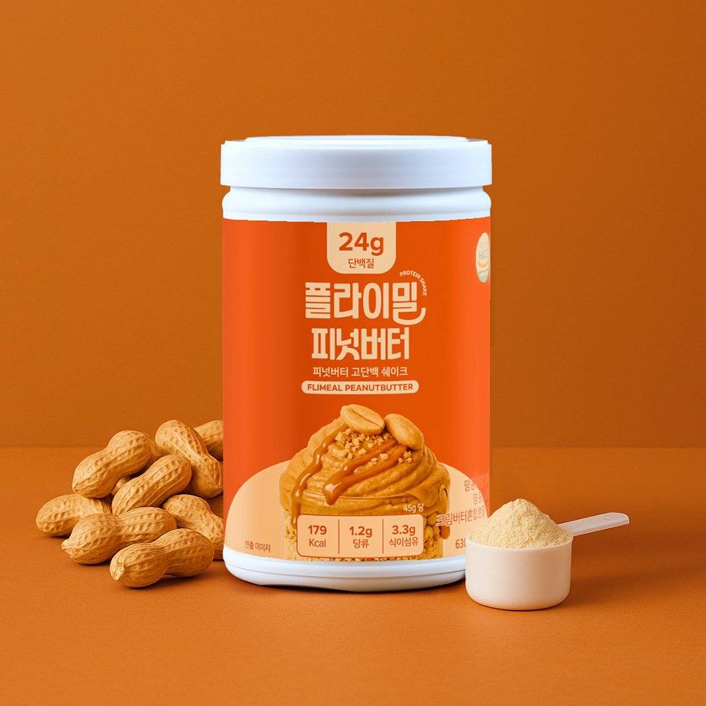 플라이밀 단백질 쉐이크 대용량 피넛버터, 630g, 1개 제품 이미지