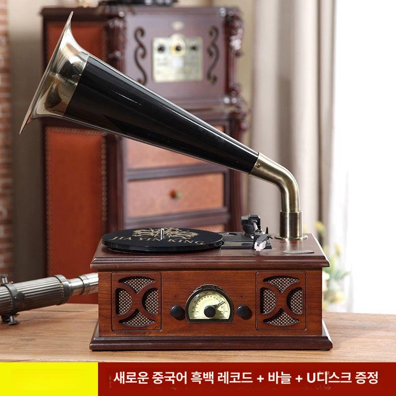 레트로 LP 플레이어 사운드룩 엔틱 올인원 내장 로즈우드 컬러 - 상세 이미지 2