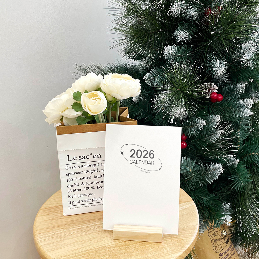 2026 별자리 엽서달력 낱장달력 2026년 미니 탁상 캘린더 탁상용 스케쥴 감성 일년 우드 이미지 7