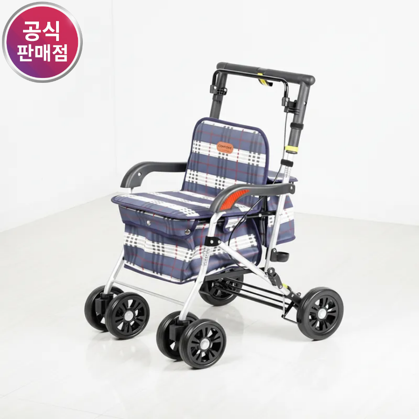 웰비 다용도 노인보행기 어르신 보행보조기 성인 성인용 어른 실버카 할머니 유모차 WB201