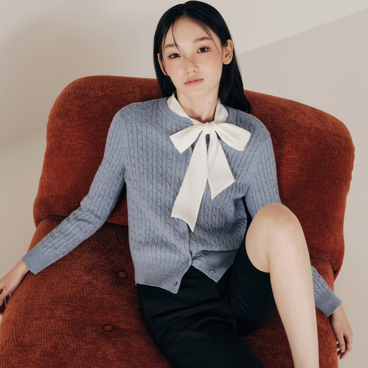 [N판배자배송] 로엠 올데이 가디건 케이블 가디건 RMCKF49R97