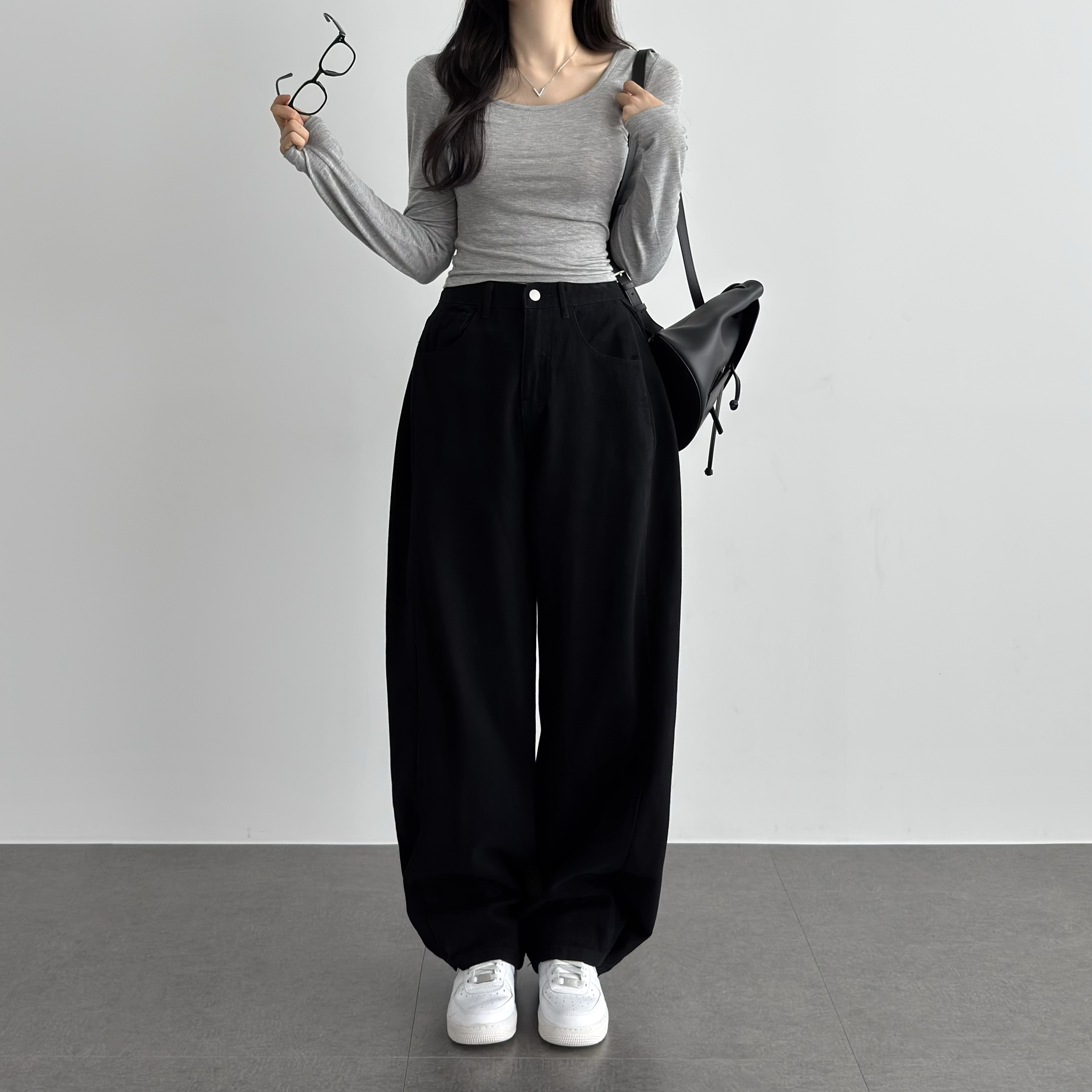 여성 키작녀바지 플리츠 사이드폴딩 핀턱팬츠 인견 바지 - 상세 이미지 2