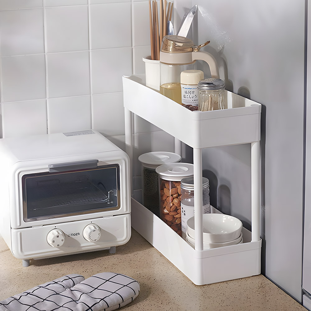 세탁실수납장 슬림형 바퀴달린 이동식 틈새수납 선반