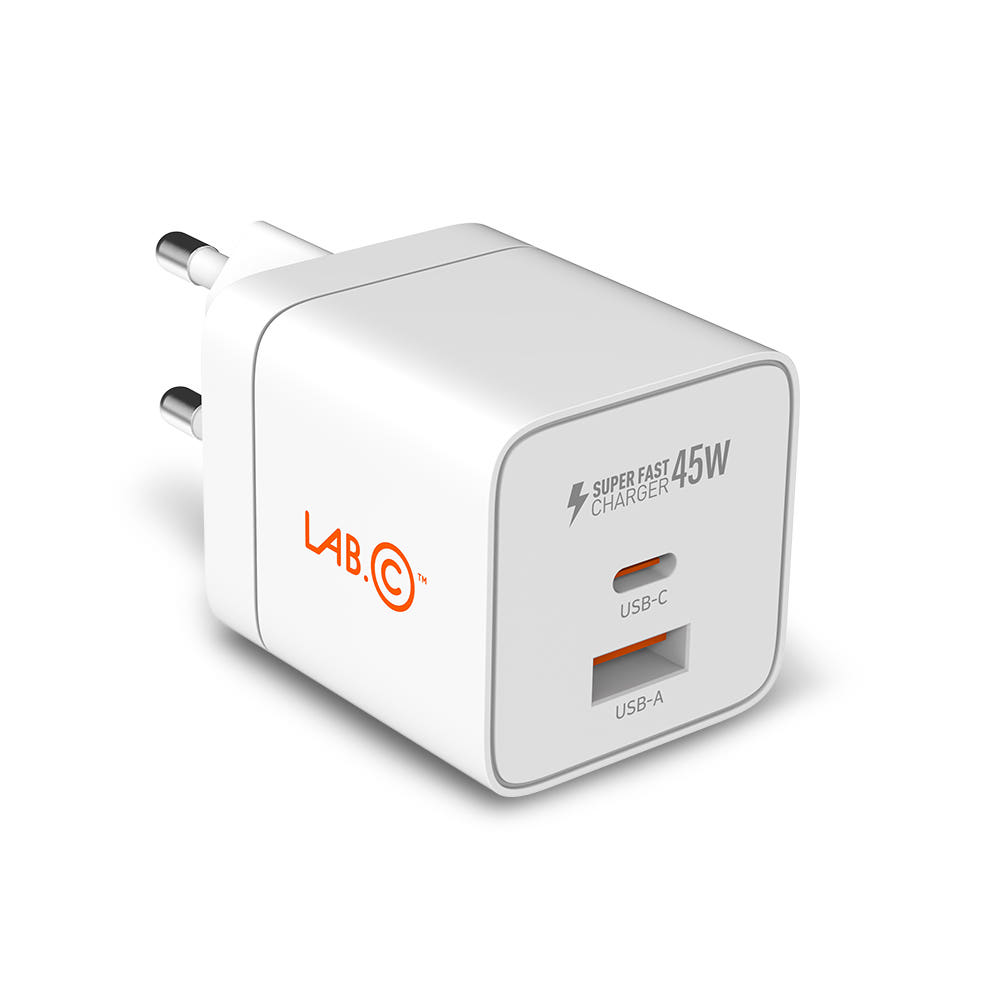 랩씨 C타입 초고속 충전기 45W 멀티 충전 어댑터 화이트