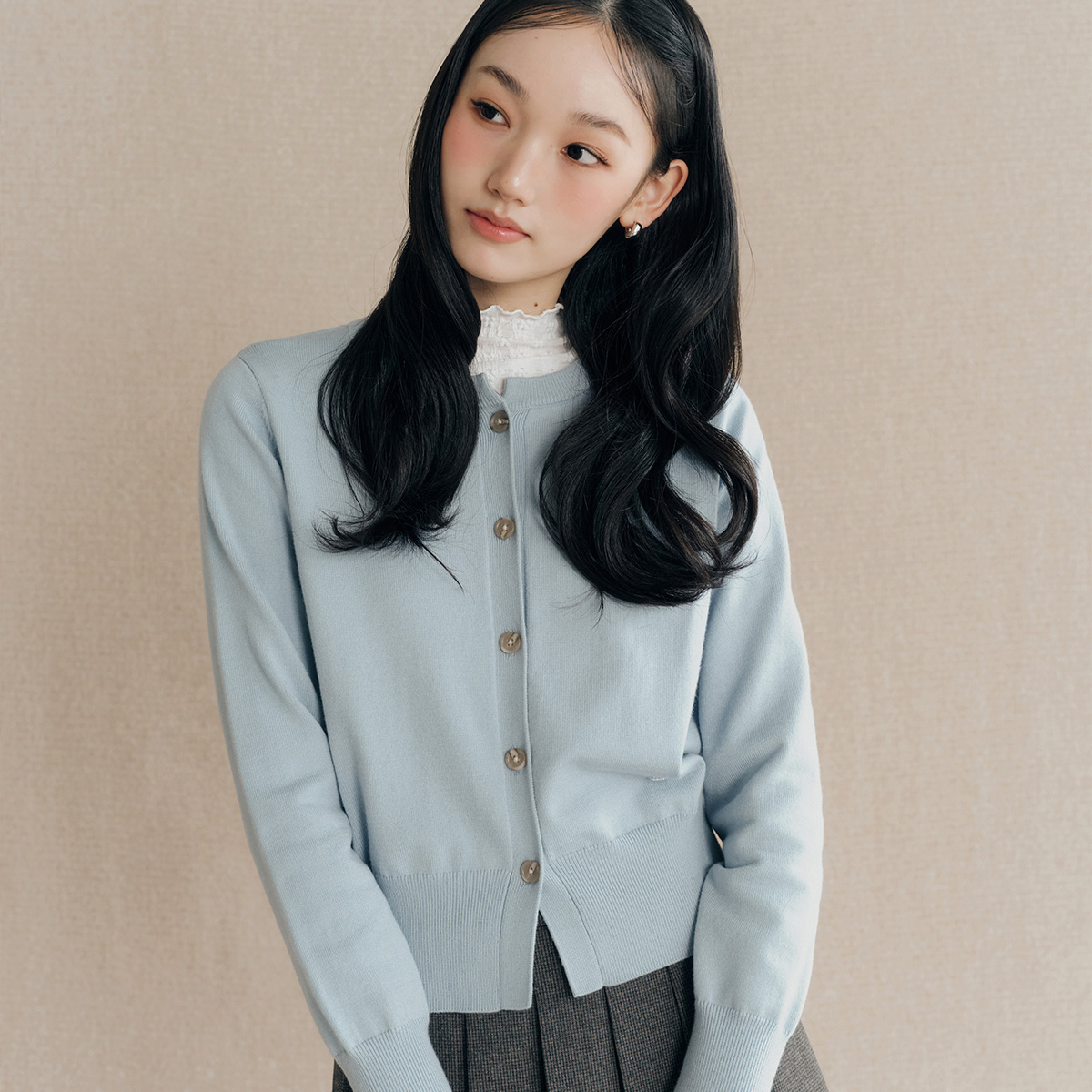 [N배송] 로엠 올데이 라운드넥 가디건 RMCKF23R99