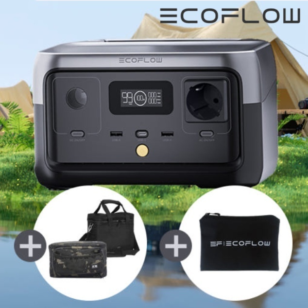 캠핑용 소형 파워뱅크 휴대용배터리 에코플로우 리버2 256Wh