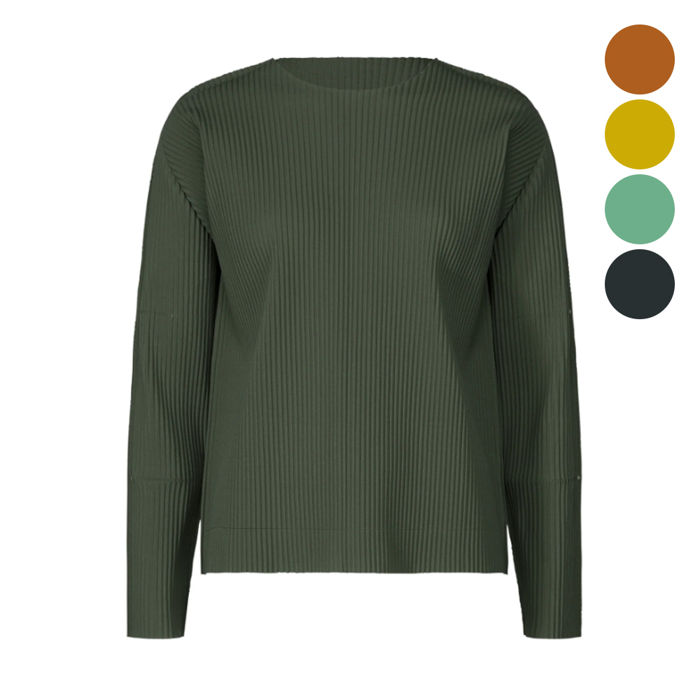 이세이미야케 미 니트 FINE KNIT PLEATS COLOR 2 MI54KJ622 - 메인 이미지