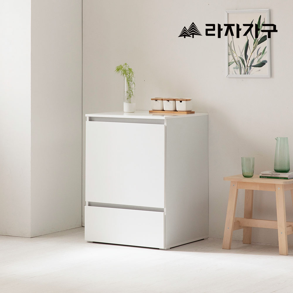 라자가구 모드리안 광파오븐 렌지대 맘마존 선반 하부 서랍 주방수납장 도어형 600
