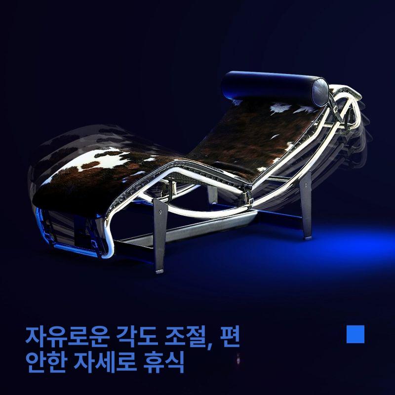 LC4 라운지체어 라운지 라운지의자 사무실 르코르뷔지에 라운지암체어 현물 SI급 소가죽 고급 수출판 - 상세 이미지 4