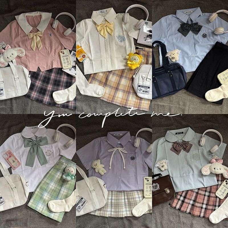 일본 교복 세트 코스튬 성인 세라복 할로윈 졸업사진 셔츠+스커트+나비넥타이+양말 A 독특한 상품 다양한 제공 - 상세 이미지 2