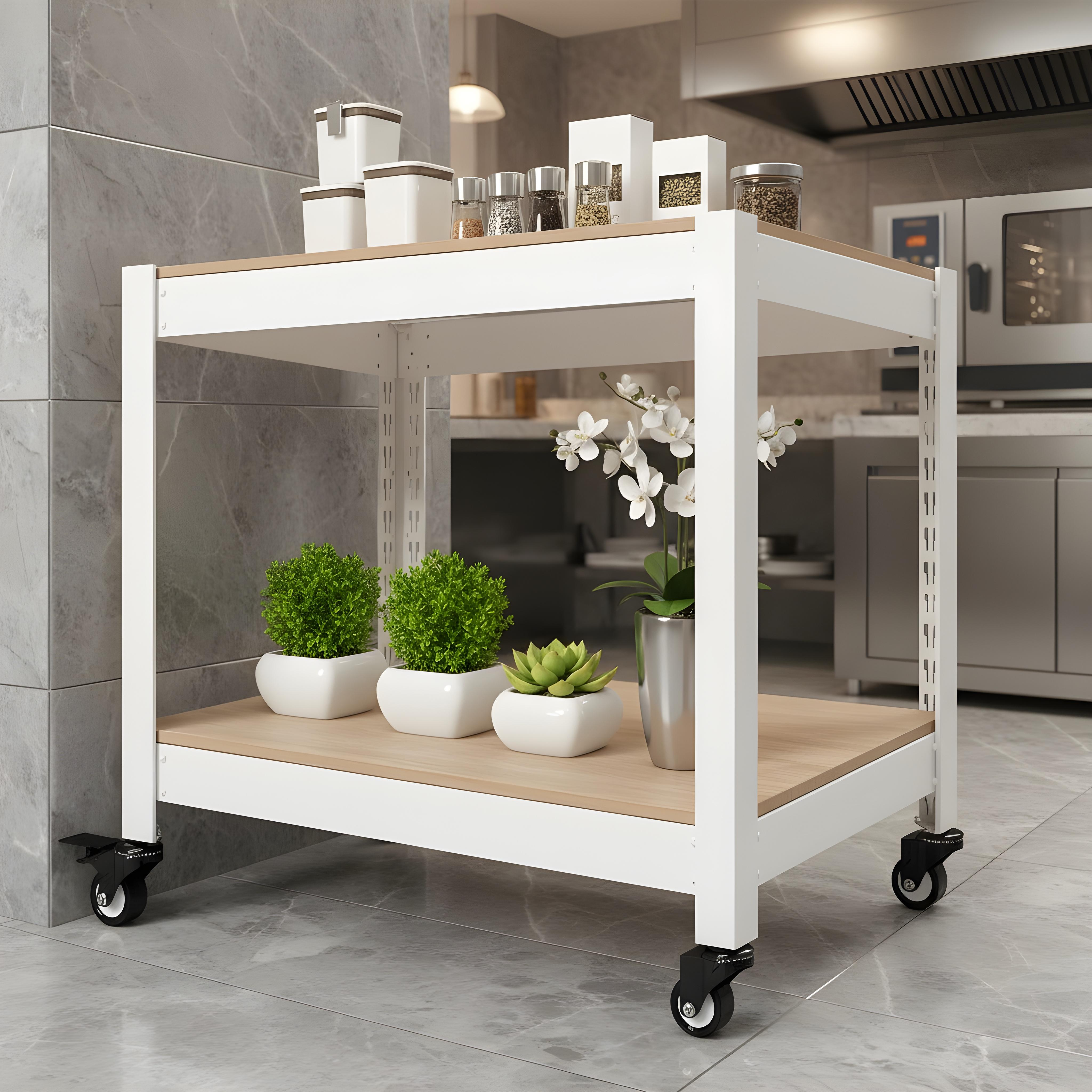 바퀴선반 바퀴달린 선반 이동식 트롤리 2단 세탁실 수납장 틈새 북카트 300300600