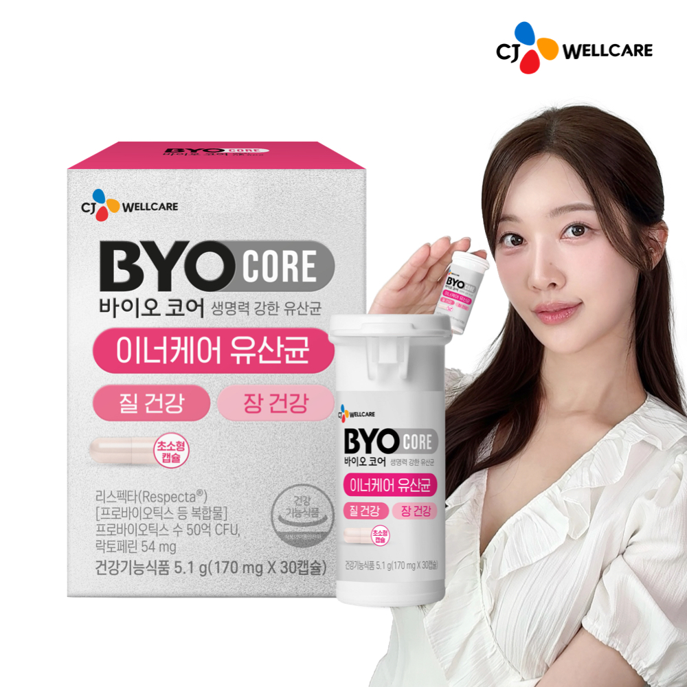 CJ 바이오코어 질 건강 이너케어 유산균 리스펙타 기능성 여성 건강 30캡슐, 1개