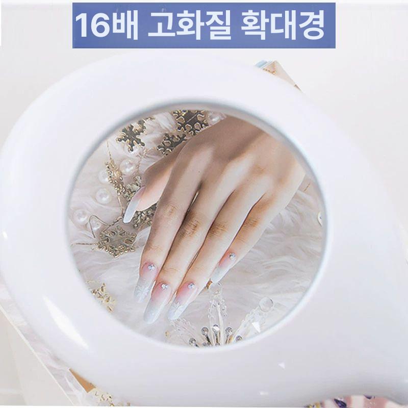 조명 확대경 스탠드 피부 램프 미용실 없는 관리 그림자 특가품 화이트 무바퀴 트레이 증정 - 상세 이미지 5