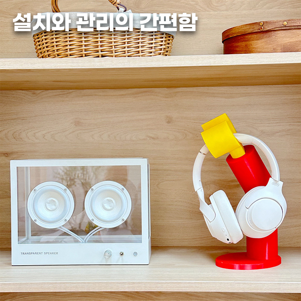 헤드셋 거치대 걸이 헤드폰거치대 3D프린터 레고 스탠드 오른팔 - 상세 이미지 5