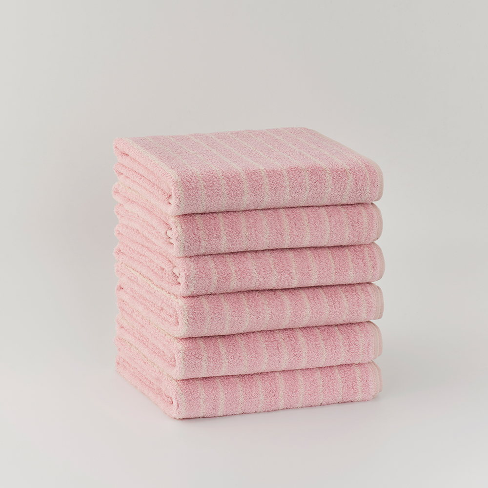 르뷔제 먼지없는 고급 호텔 수건 40수 답례품 스트라이프 수피마 타올 250g 3P