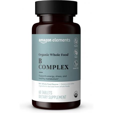 Amazon Elements Organic Whole Food B Complex 98% Whole Food Source Die - 상품 이미지