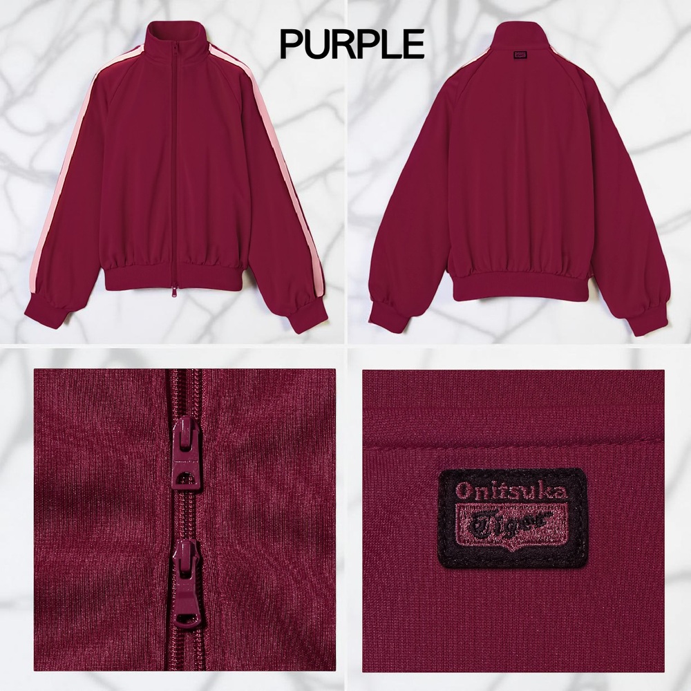 오니츠카타이거 트랙 탑 여성 집업 재킷 2182B482 PURPLE M - 상세 이미지 3