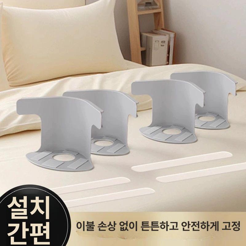 침대시트 고정장치 커버 사각 고정대 미끄럼방지 가정용 매트릭스 베드 화이트 1세트 4개 고정 튼튼하고 - 상세 이미지 2
