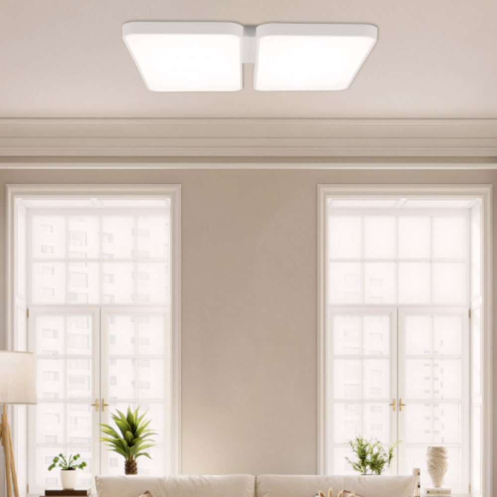 리모컨거실등 LED 사각 아파트 시스템 거실 조명 등 150W, 주광색,전구색,주백색 - 상세 이미지 4