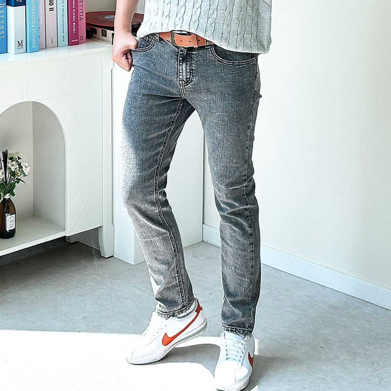남자 청바지 슬림 일자 스판 데님 팬츠 빅사이즈 이미지 4