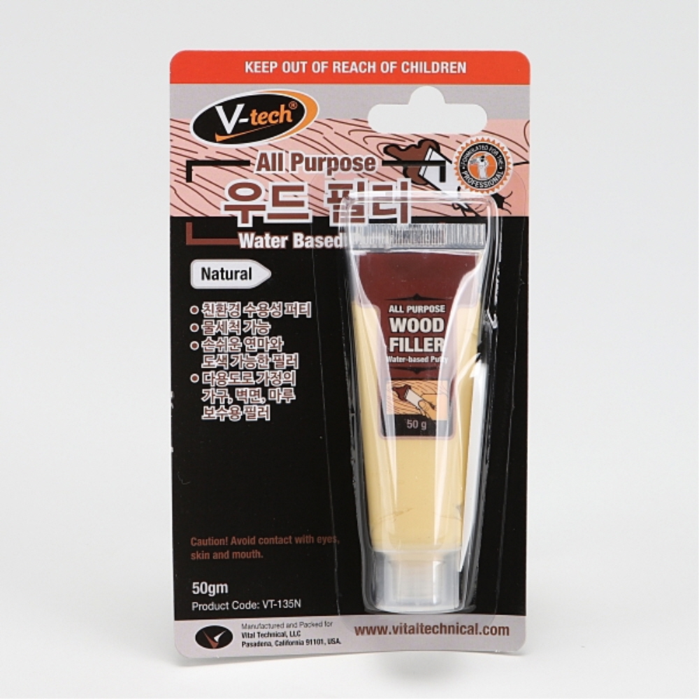 브이텍 우드필러 VT-135N 50g Natural 마루 목재 가구 나무 보수제 - 상품 이미지
