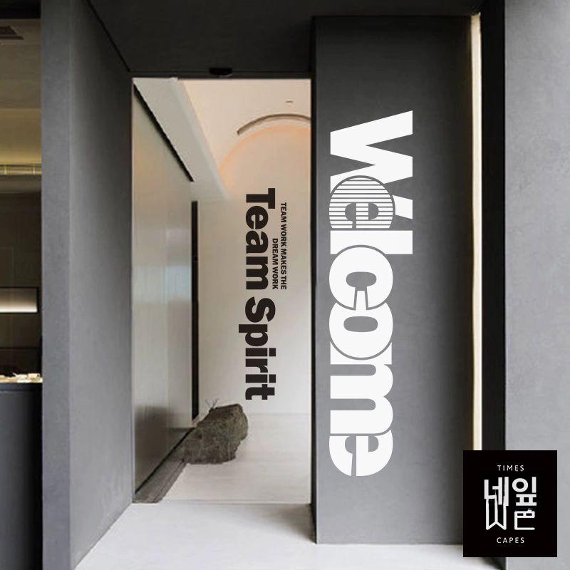 감성 문구 아크릴 이니셜 레터링스티커 PVC 벽지스티커 벽스티커 매장용 인테리어 글씨 영감 블랙 소 - 상세 이미지 3