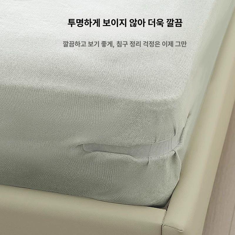 침대시트 고정장치 커버 사각 고정대 미끄럼방지 가정용 매트릭스 베드 화이트 1세트 4개 고정 튼튼하고 - 상세 이미지 5