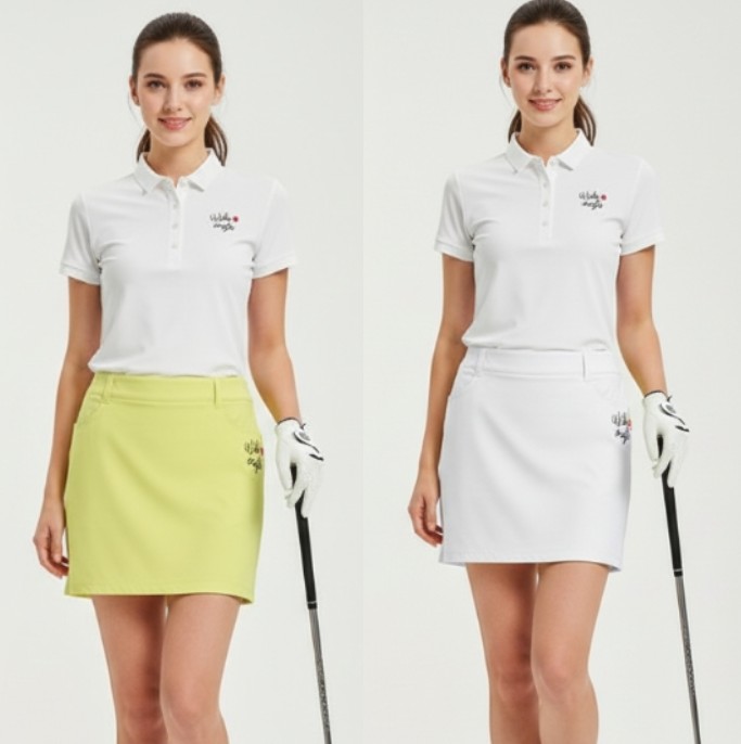 와이드앵글 여성 로타르 콜라보레이션 골프웨어 스윙 큐롯 골프 스커트