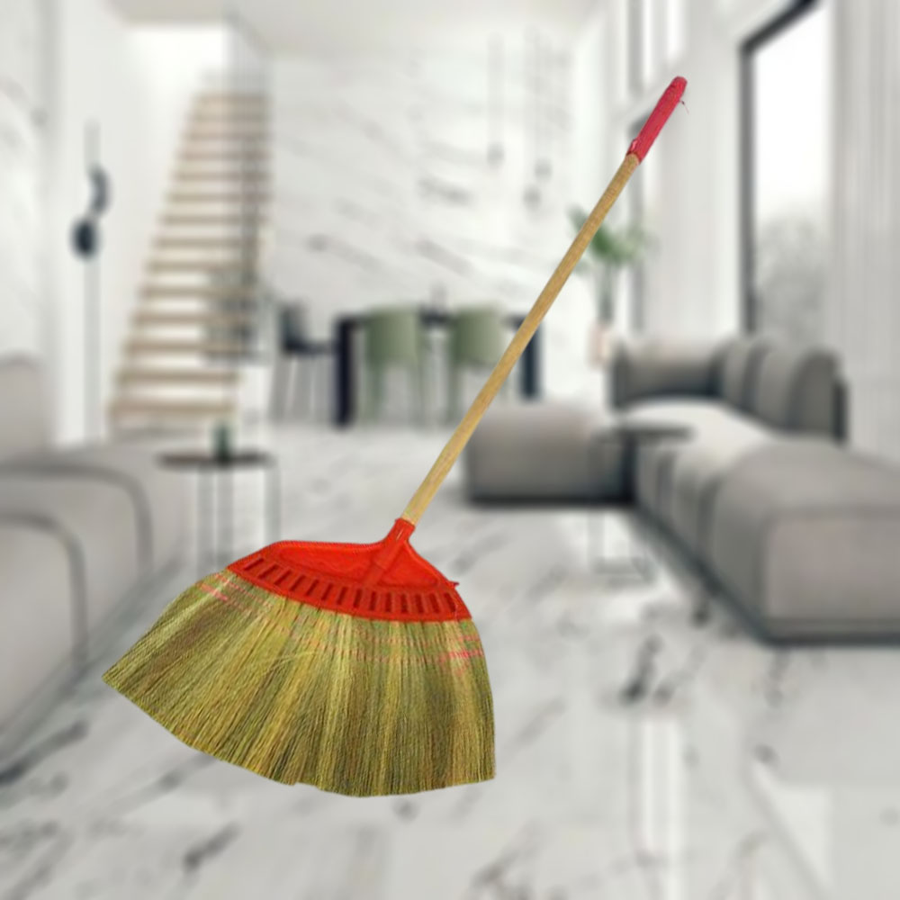 나무 갈대 빗자루 미용실 실내 청소용품 - 상품 이미지