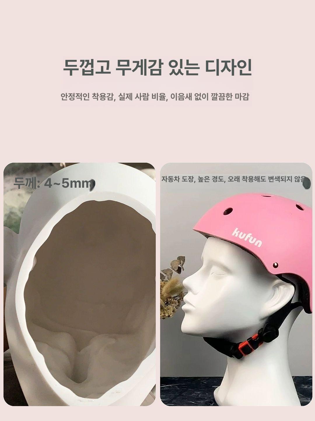 두상 머리 마네킹 상반신 미용 매장 촬영 전시용 흉상 모자걸이 남성1형 무광화이트 56.5CM 버전 - 상세 이미지 3