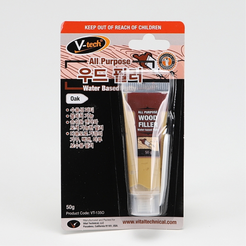 브이텍 우드필러 VT-135O 50g Oak 마루 목재 가구 나무 보수제 - 상품 이미지
