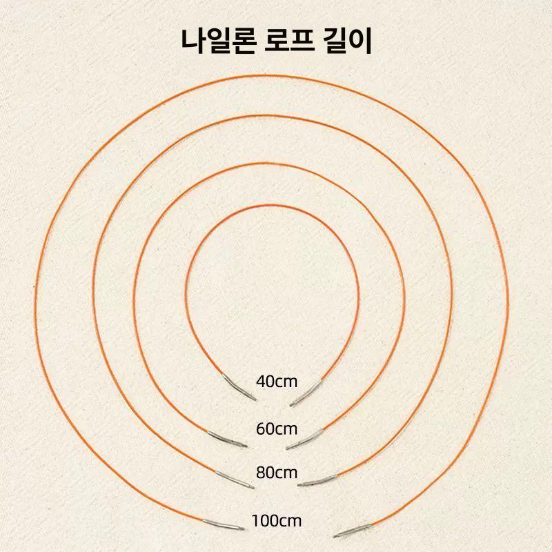 조립식대바늘세트 짧은 줄대바늘 가능한 조립식 숏팁 고리바늘세트 핸드메이드 레드 13쌍 40-60-80-100cm - 상세 이미지 2