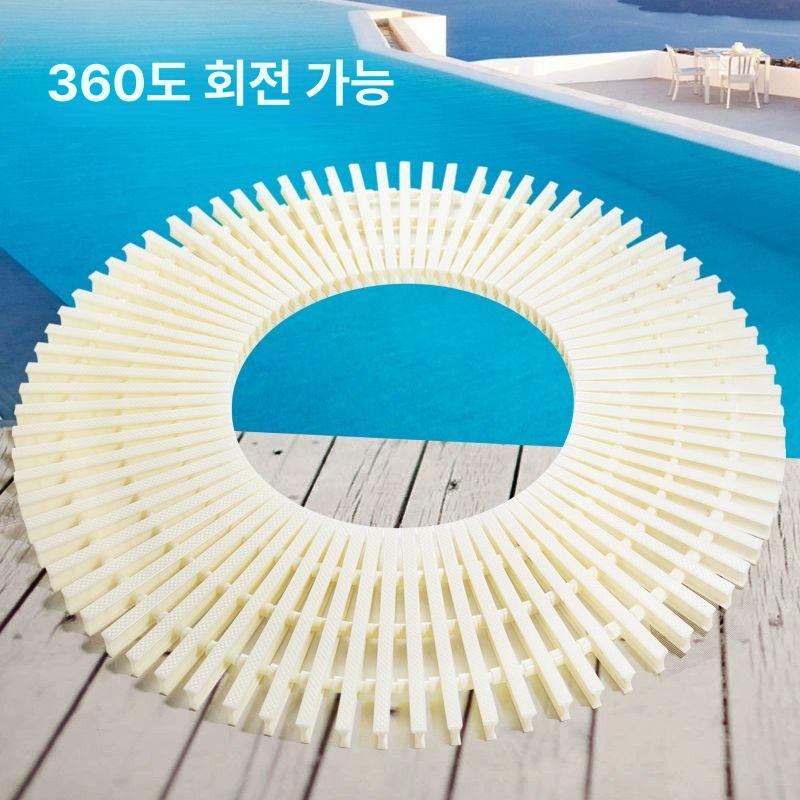 수영장 트렌치 커버 화장실 배수구 욕실 바닥 수로관 배수 길이 창살 드레인 덮개 15cm 폭 3구 미터 ABS신소재 - 상세 이미지 3