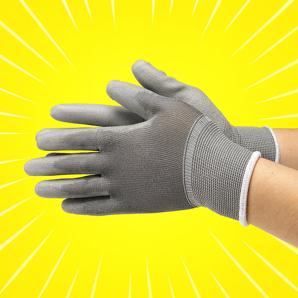 비츠온 PU 팜코팅장갑 안전 다용도 작업 장갑 M(중형), 10켤레