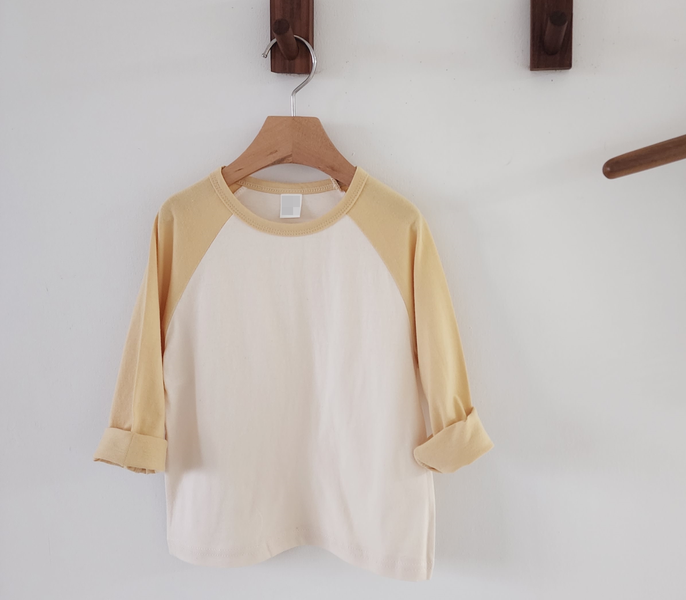 유아 아기 아동 봄 티셔츠 남아 여아 공용 데일리 래글런 베이직 기본 루크 나그랑티 - 상세 이미지 3