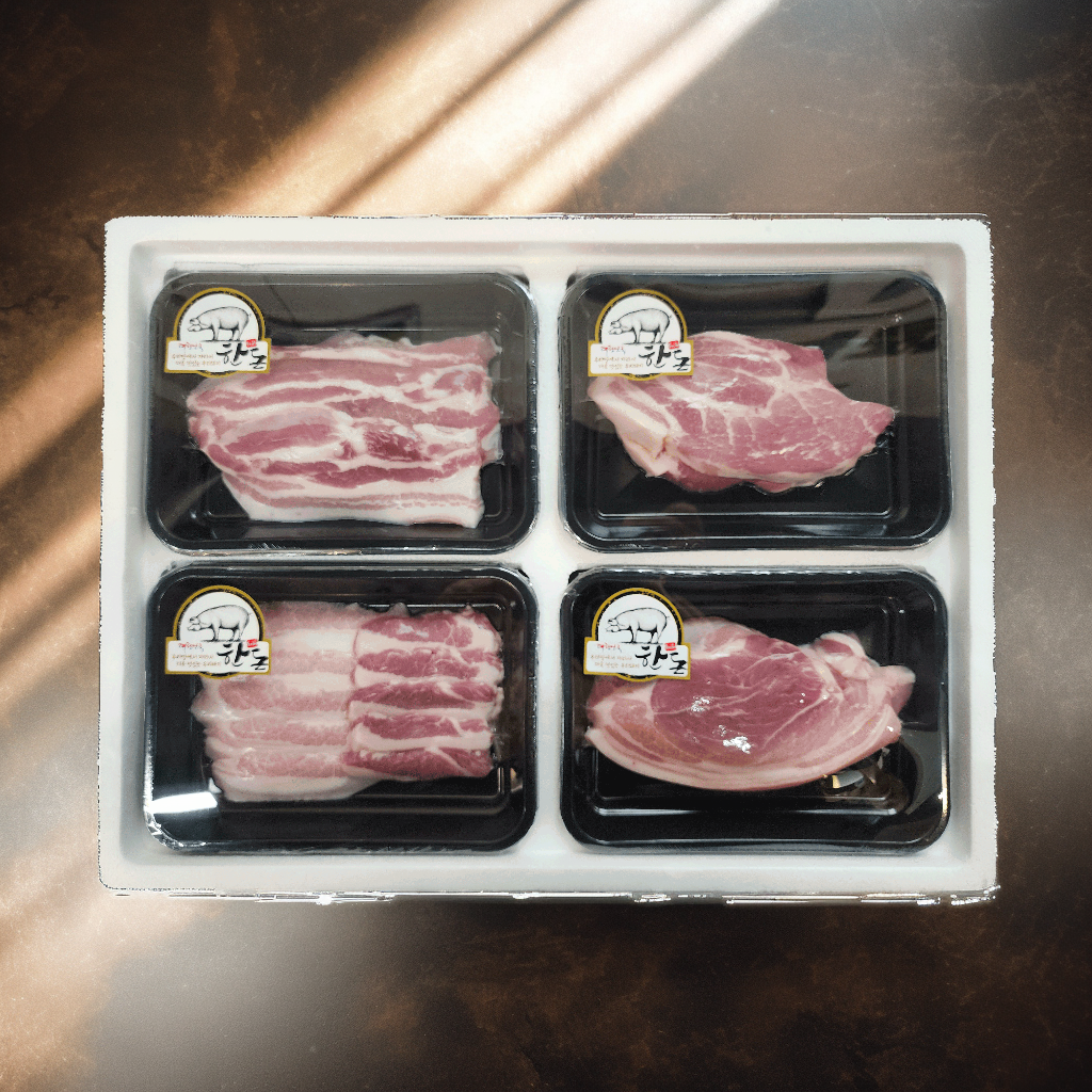 국내산 프리미엄 한돈 구이 선물세트 1kg (삼겹살 목살 항정살 가브리살) 가족모임 이미지 6