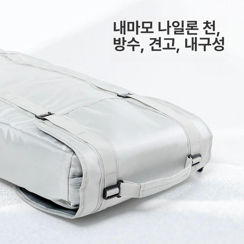 스키휠백 가방 스키장준비물 원정 스노우부대백 오렌지 바퀴 스노우보드 연그레이 수납 방수 라이트그레이 165x35cm - 상세 이미지 2