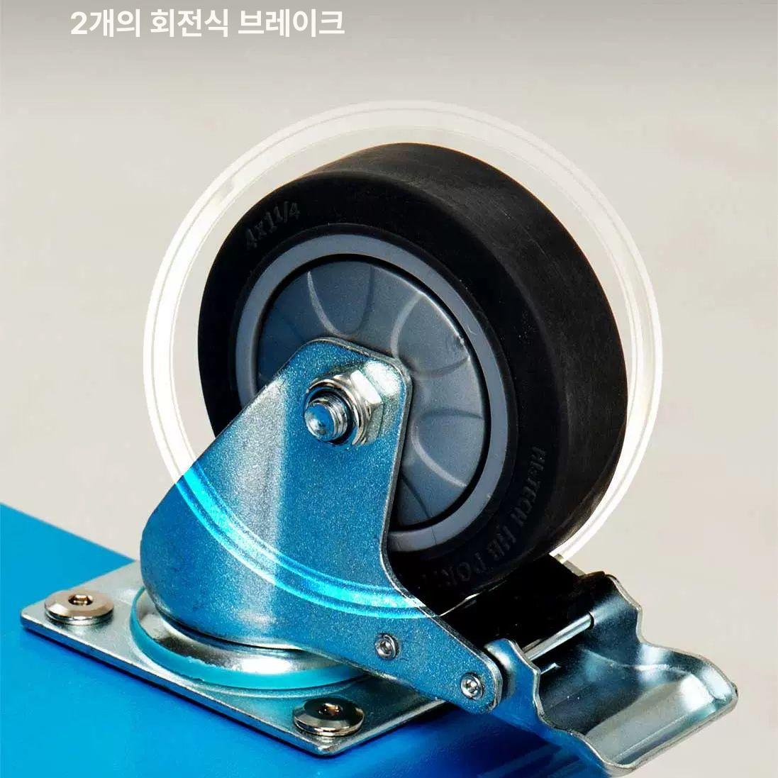 중형 다기능 자재카트 전환형 강화형 다층 강철 공구 창고용 이층 작업용 푸시카 진그레이 1200x600x1000 - 상세 이미지 5