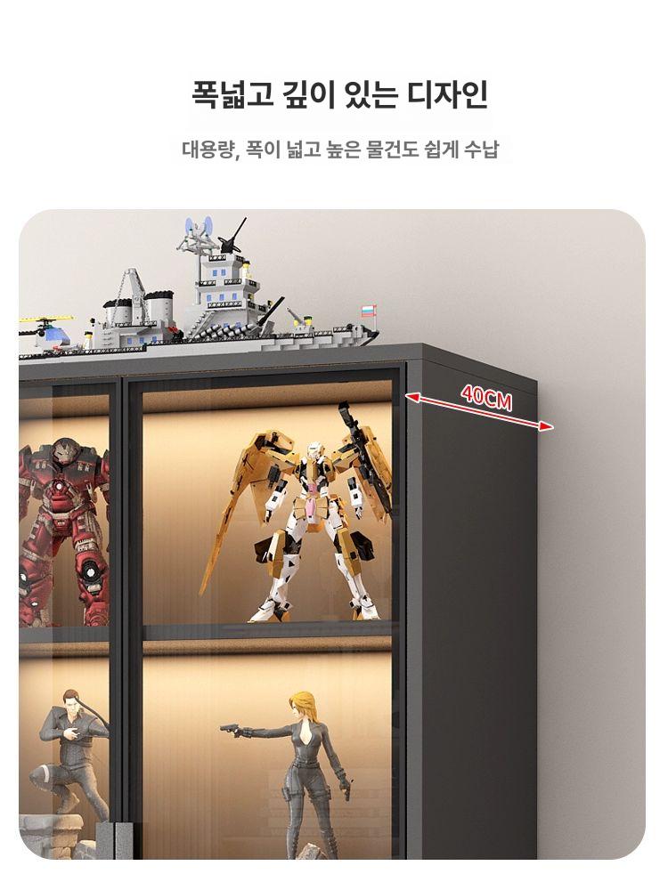 인테리어 프랑스 장식장 포인트가구 콘솔 매장 찬장 주방 복고풍 조각 거실 60x35x80 2단 포함 - 상세 이미지 4