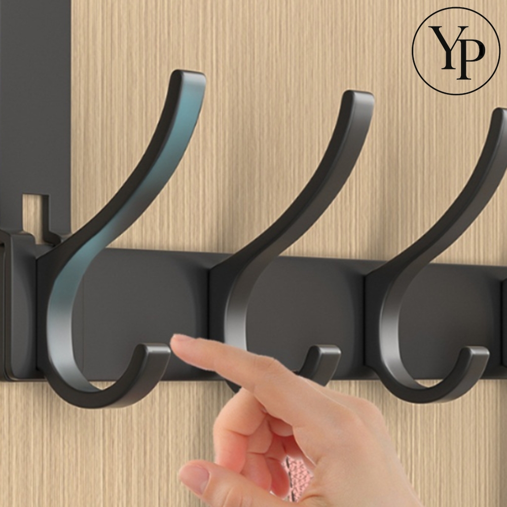 도어 후크 문걸이 가방 모자 옷 벽걸이 정리 자바라 방문 행거 가로 6구